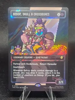 Bebop, Skull & Crossbones (Borderless) (Surge Foil) Commander: TMNT 0087 - Image 1