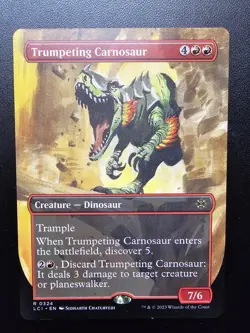 Trumpeting Carnosaur (Borderless) The Lost Caverns of Ixalan Regular - Image 1