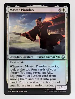 (Foil) Master Piandao (28) Avatar: The Last Airbender Mtg NM - Image 1