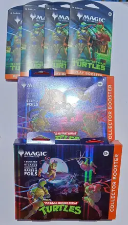 2 Collector & 4 Booster MTG Teenage Mutant Ninja Turtles Packs - Image 1