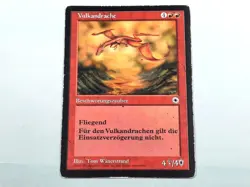 MTG - PORTAL (BB/'97) - VOLCANIC DRAGON - VULKANDRACHE / RARE / LIGHT PLAYED /EX - Image 1