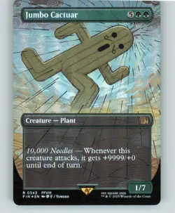 Jumbo Cactuar (Borderless) 343 Rare FINAL FANTASY Magic: The Gathering Foil NM - Image 1