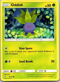 Oddish (5) 5/214 - SM - Unbroken Bonds Pokemon TCG LP - Image 1