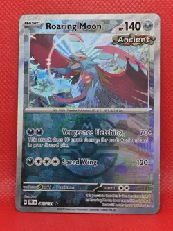 Roaring Moon (Master Ball Pattern) Pokemon 065/131 Prismatic Evolutions Holo - Image 1