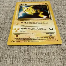 (SW) Pokemon TCG Pikachu #25 Black Star Promo - 1999 - WB The First Movie LP - Image 3