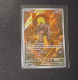 Terrakion White Flare Holo Pokemon TCG Card 135/086 Sv: White - Image 1
