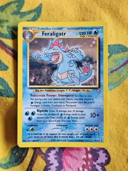 Feraligatr Neo Genesis Holo Rare Card 5/111 Vintage Pokemon WOTC TCG LP - Image 1