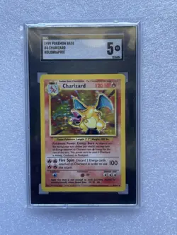 1999 Base Set Charizard Holo Rare Pokemon TCG 4/102 - SGC PSA 5 - Image 3