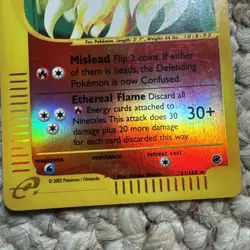 Pokemon Ninetales TCG Holo Card 21/165 Expedition Base Set LP - Image 2