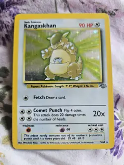 Pokemon TCG Kangaskhan Jungle Holo Card 5/64 Unlimited Rare - Image 1