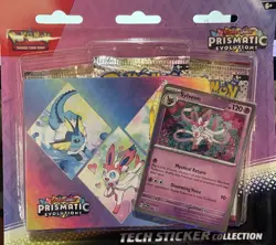 Pokemon TCG Prismatic Evolution Sylveon Tech Sticker Collection Factory Sealed - Image 1