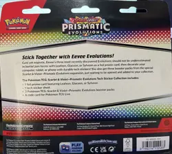 Pokemon TCG Prismatic Evolution Sylveon Tech Sticker Collection Factory Sealed - Image 2