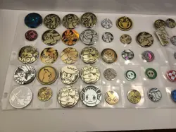 Huge Pokemon Coin Lot Jumbo Holo VSTAR GX Tokens Pikachu Charizard Eevee + More - Image 1