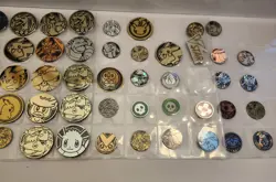 Huge Pokemon Coin Lot Jumbo Holo VSTAR GX Tokens Pikachu Charizard Eevee + More - Image 3