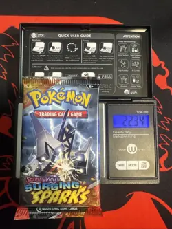 22.34g HEAVY - Pokemon TCG S&V - Surging Sparks - Booster Pack! Possible GOD - Image 1