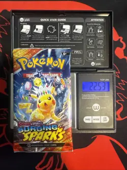 22.53g HEAVY - Pokemon TCG S&V - Surging Sparks - Booster Pack! Possible GOD - Image 1