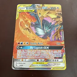 2019 Pokemon SM Hidden Fates Moltres & Zapdos Articuno Tag Team GX #44/68 - Image 1