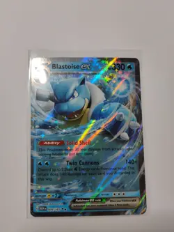 Pokemon TCG Scarlet&Violet 151 Blastoise Ex Holo Double Rare 009/165 - Image 1