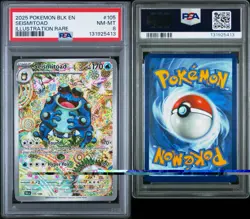 2025 Pokemon BLK EN Black Bolt Illustration Rare #105 Seismitoad PSA 8 - Image 3