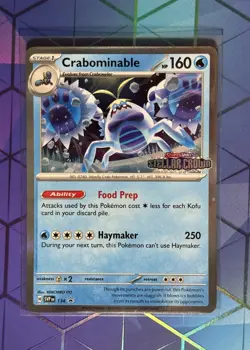 Pokemon TCG SVP EN Promo Crabominable - 134 Stellar Crown (Prerelease) NM - Image 1