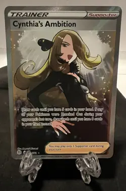 Pokemon TCG Cynthia's Ambition Full Art 169/172 Brilliant Stars NM - Image 1