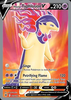 Pokemon Hisuian Typhlosion V (169/230) Astral Radiance NM HOLO - Image 1