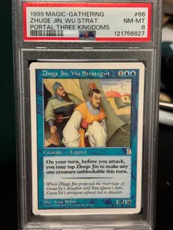 Zhuge Jin Wu Strategist PSA 8 Portal Three Kingdoms MTG P3K 1999 Magic Gathering - Image 1