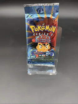 Pokemon TOPPS Series 2 Booster Pack .Sealed Brand New Blue Foil Ash. - Image 1