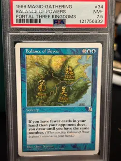 Balance of Power MTG Portal Three Kingdoms P3K 1999 Magic the gathering psa 7.5 - Image 1