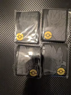 Pokemon TCG ETB Zacian Zamazenta Premium Collection 4x 65 Count Sleeves - Sealed - Image 1