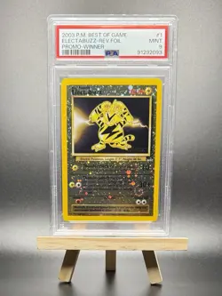 2003 POKEMON ELECTABUZZ REVERSE HOLO WINNER STAMP #1 BEST OF GAME PROMO PSA 9 - Image 1
