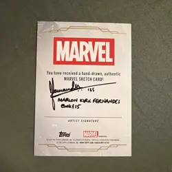 2025 Topps Chrome Marvel Studios Blade Sketch Card 1/1 Signed! - Image 2