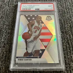 2019 Panini Mosaic Vince Carter Silver Prizm #259 PSA 9 MINT USA Basketball - Image 3