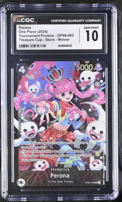 One Piece Perona OP06-093 Store Treasure Cup 2024 CGC 10 - Image 1