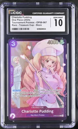 One Piece Charlotte Pudding OP08-067 Store Treasure Cup 2025 CGC 10 - Image 1