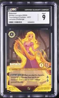 Disney Lorcana Rapunzel Promo Prize Wall Exclusive 4/C1 CGC 9 - Image 1