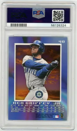 KEN GRIFFEY JR 1997 Skybox E-X2000 #40 Seattle Mariners Hall of Fame PSA 8 NM/MT - Image 2