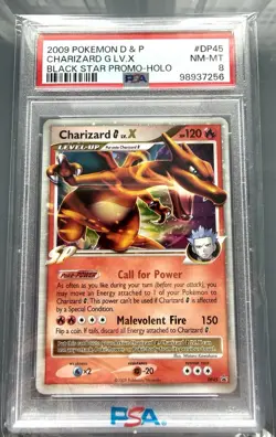 Pokemon Charizard G Lv.X DP45 PSA 8 NM-MT Black Star Promo Holo 2009 D&P - Image 1