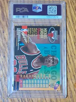 Michael Jordan 1997-98 Metal Universe Championship #23 PSA 8 - Image 4