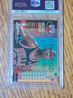Michael Jordan 1997-98 Metal Universe Championship #23 PSA 8 - Image 5