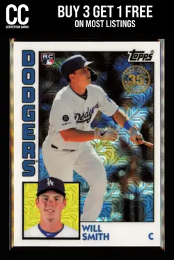 2019 Topps Update #T84U-39 Will Smith Silver Pack 1984 Topps Baseball Chrome RC - Image 1