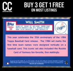 2019 Topps Update #T84U-39 Will Smith Silver Pack 1984 Topps Baseball Chrome RC - Image 2