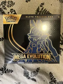 Pokemon TCG: Mega Evolutions Lucario ETB (New) Sealed w/ Plastic Protection Case - Image 1