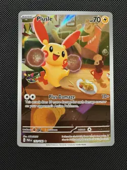 Pokemon TCG Plusle 193/182 Sv04: Paradox Rift Illustration Rare Near Mint - Image 1