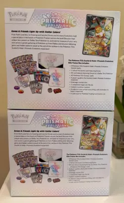 2 Pokemon TCG Prismatic Evolutions ETB Elite Trainer Boxes NEW Factory Sealed - Image 2