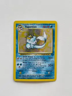 Vaporeon 12/64 Rare Holo Jungle WOTC Pokemon Card LP - Image 1