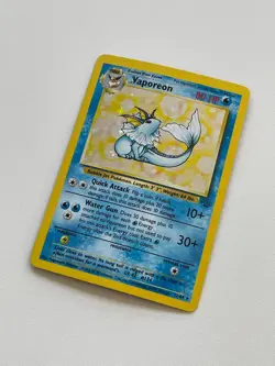 Vaporeon 12/64 Rare Holo Jungle WOTC Pokemon Card LP - Image 3
