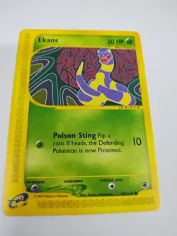 MINT Ekans 108/165 Expedition Common Pokemon TCG Card Never Played - Image 1