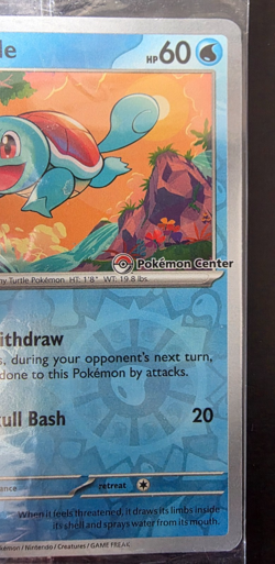 Pokemon Center Stamped Promo 2023 Squirtle 151 Reverse Holo Card #007/165 Sealed - Image 4