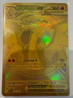 Pokemon Mega Charizard X ex Gold 130/094 Phantasmal Flames English Hyper Rare - Image 1